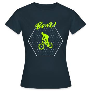 bmx - Frauen T-Shirt - Navy - Vorne - AI Model Female 172 dark (172cm)