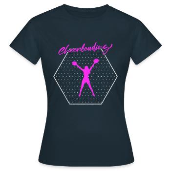 cheerleading - Frauen T-Shirt - Navy - Vorne - AI Model Female 172 dark (172cm)