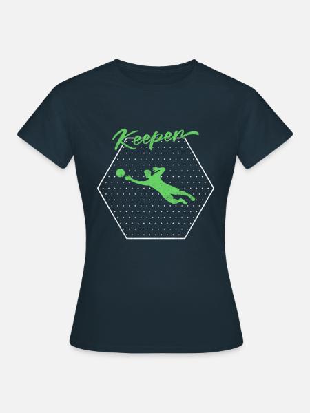 Torwart keeper - Frauen T-Shirt - Navy