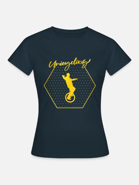 Einrad - Frauen T-Shirt - Navy