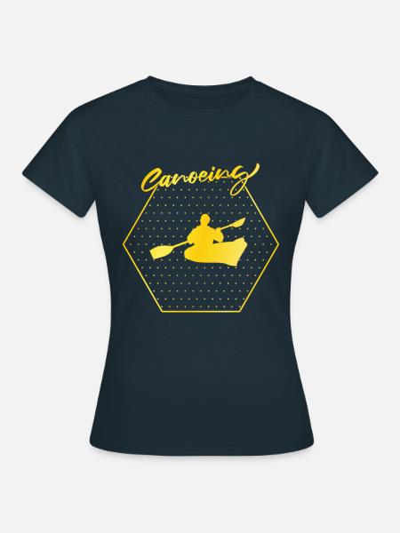 Kanu fahren - Frauen T-Shirt - Navy
