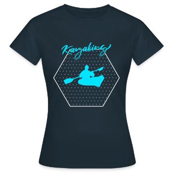 Kayaking - Women's T-Shirt - navy - Front - AI Model Female 172 dark (172cm)