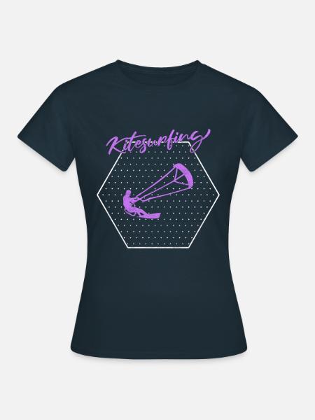 Kite surfen - Frauen T-Shirt - Navy
