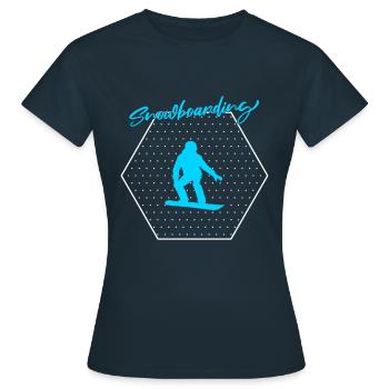 Snowboarding - Frauen T-Shirt - Navy - Vorne - AI Model Female 172 dark (172cm)