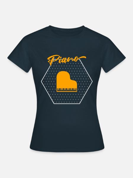 Klavier - Frauen T-Shirt - Navy