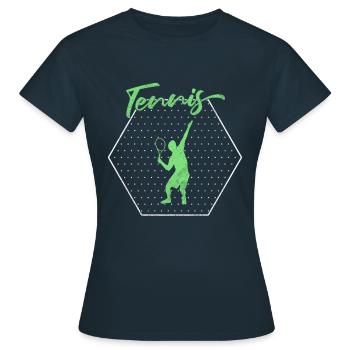 Tennis - T-shirt Femme - marine - Devant - AI Model Female 172 dark (172cm)