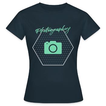 Photography - Women's T-Shirt - navy - Front - AI Model Female 172 dark (172cm)