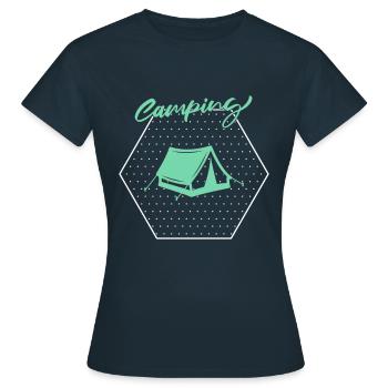 Camp - T-shirt Femme - marine - Devant - AI Model Female 172 dark (172cm)