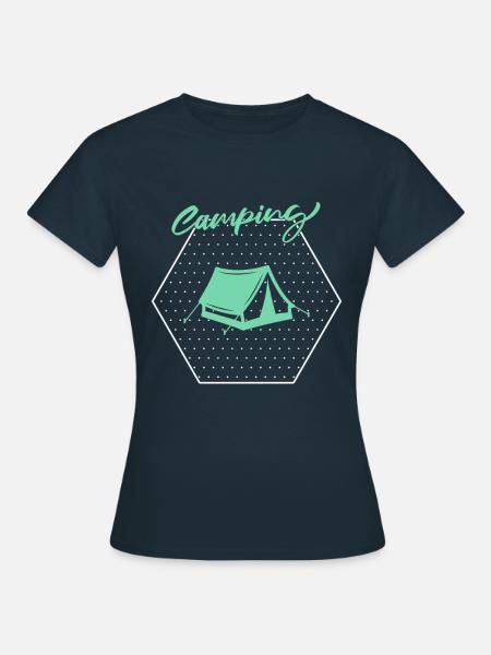 Campen - Frauen T-Shirt - Navy
