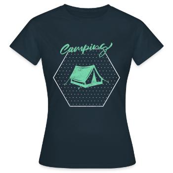 Camp - T-shirt Femme - marine - Devant - AI Model Female 172 dark (172cm)