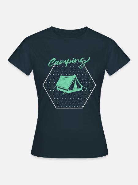 Campen - Frauen T-Shirt - Navy
