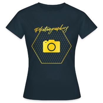 Photography - Women's T-Shirt - navy - Front - AI Model Female 172 dark (172cm)