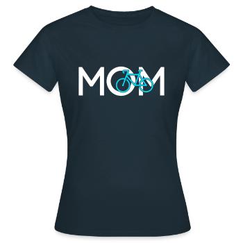 Fahrrad Mama - Frauen T-Shirt - Navy - Vorne - AI Model Female 172 dark (172cm)