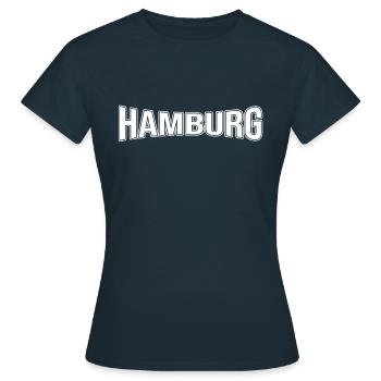 Hambourg - T-shirt Femme - marine - Devant - AI Model Female 172 dark (172cm)