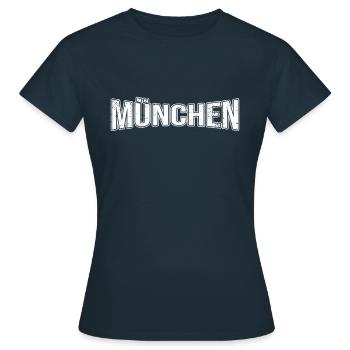Munich - T-shirt Femme - marine - Devant - AI Model Female 172 dark (172cm)