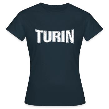 Turin - Frauen T-Shirt - Navy - Vorne - AI Model Female 172 dark (172cm)