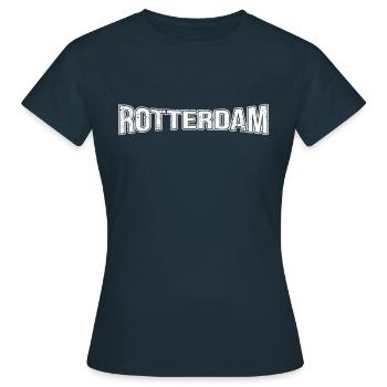 Rotterdam - Frauen T-Shirt - Navy - Vorne - AI Model Female 172 dark (172cm)