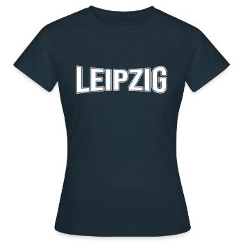 Leipzig - T-shirt Femme - marine - Devant - AI Model Female 172 dark (172cm)