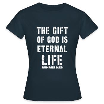 Jesus, Jesus, Jesus Christian Christian Christian - Women's T-Shirt - navy - Front - AI Model Female 172 dark (172cm)
