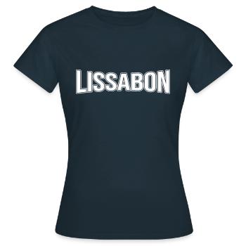 Lissabon - Frauen T-Shirt - Navy - Vorne - AI Model Female 172 dark (172cm)
