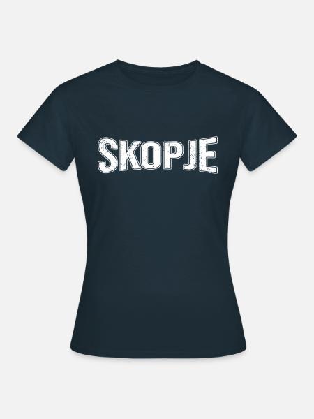 Skopje - Frauen T-Shirt - Navy