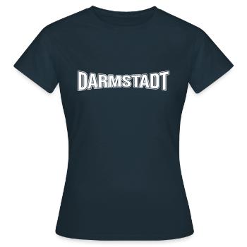 Darmstadt - Frauen T-Shirt - Navy - Vorne - AI Model Female 172 dark (172cm)