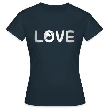 Dromedar Liebe - Frauen T-Shirt - Navy - Vorne - AI Model Female 172 dark (172cm)