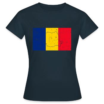 Roumanie - T-shirt Femme - marine - Devant - AI Model Female 172 dark (172cm)