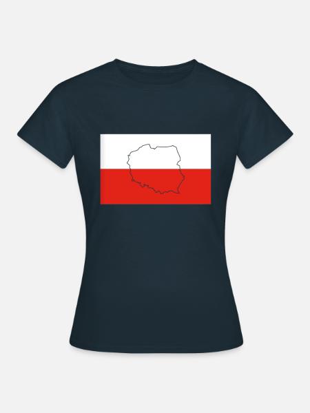 Polen Flagge - Frauen T-Shirt - Navy