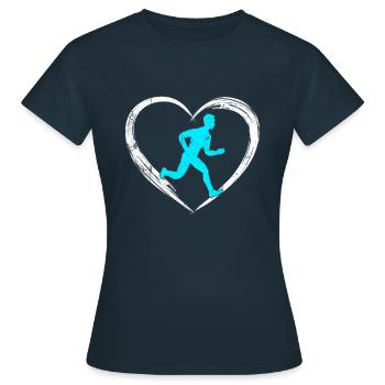L’amour du jogging - T-shirt Femme - marine - Devant - AI Model Female 172 dark (172cm)