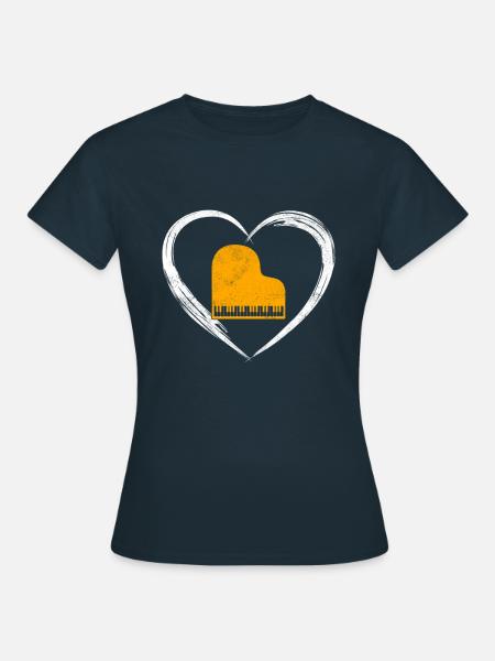 Klavier love - Frauen T-Shirt - Navy