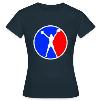 logo de cheerleading - T-shirt Femme - marine - Devant - AI Model Female 172 dark (172cm)