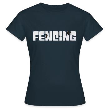 Escrime - T-shirt Femme - marine - Devant - AI Model Female 172 dark (172cm)