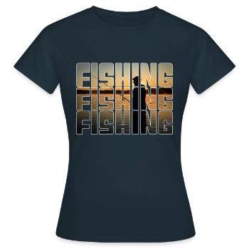 Angling - Women's T-Shirt - navy - Front - AI Model Female 172 dark (172cm)