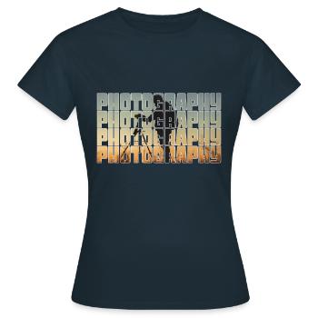 Photography - Women's T-Shirt - navy - Front - AI Model Female 172 dark (172cm)