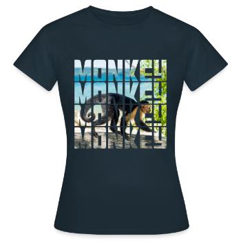 Singe - T-shirt Femme - marine - Devant - AI Model Female 172 dark (172cm)