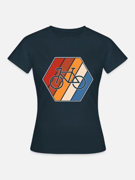 Fahrrad Retro - Frauen T-Shirt - Navy
