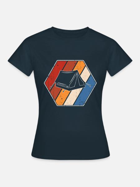 Camping retro - Frauen T-Shirt - Navy