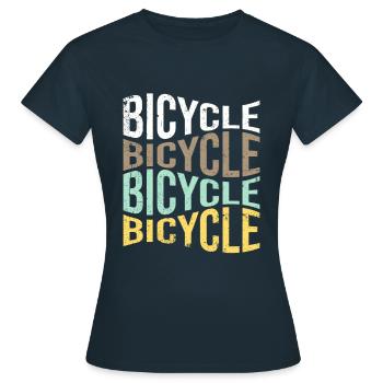 Bicyclette - T-shirt Femme - marine - Devant - AI Model Female 172 dark (172cm)