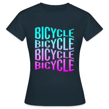 Bicyclette - T-shirt Femme - marine - Devant - AI Model Female 172 dark (172cm)