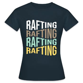 rafting - Frauen T-Shirt - Navy - Vorne - AI Model Female 172 dark (172cm)