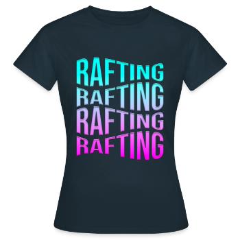 rafting - Frauen T-Shirt - Navy - Vorne - AI Model Female 172 dark (172cm)