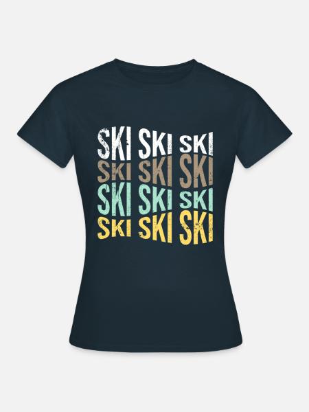 ski - Frauen T-Shirt - Navy