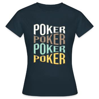 poker - Women's T-Shirt - navy - Front - AI Model Female 172 dark (172cm)
