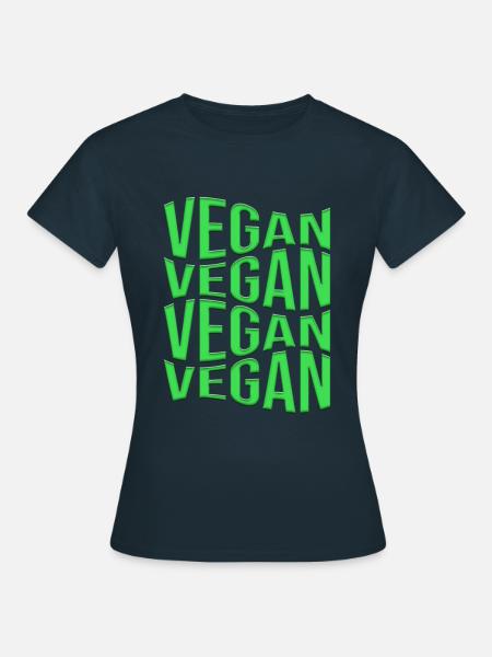 vegan - Frauen T-Shirt - Navy