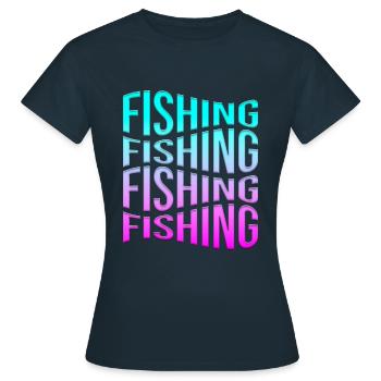 Angling - Women's T-Shirt - navy - Front - AI Model Female 172 dark (172cm)
