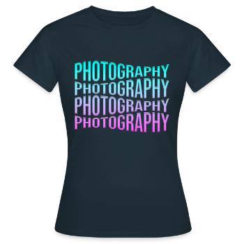 Photography - Women's T-Shirt - navy - Front - AI Model Female 172 dark (172cm)