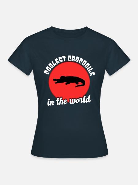 Cooles Krokodil Spruch - Frauen T-Shirt - Navy