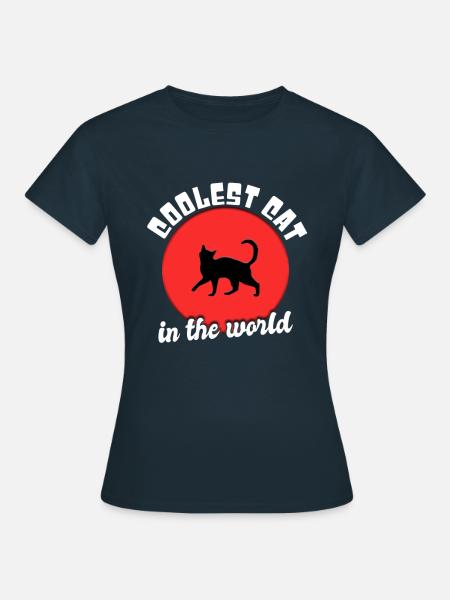 Coole Katze Spruch - Frauen T-Shirt - Navy