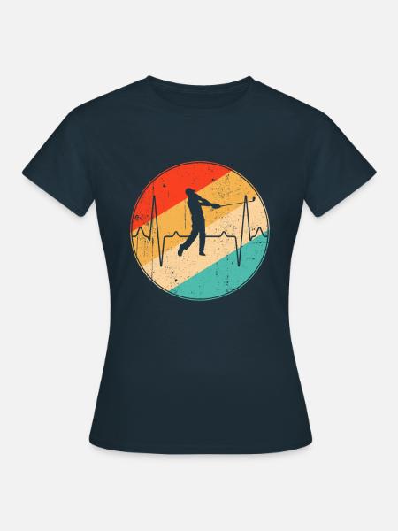 golf retro herzschlag - Frauen T-Shirt - Navy